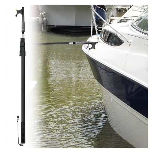 DJPHOFS Bicheros Gancho Telescópico para Embarcaciones De Aleación De Aluminio Resistente A Los Arañazos Ganchos Telescópicos para Embarcaciones(Black,3.5m/11.5ft)