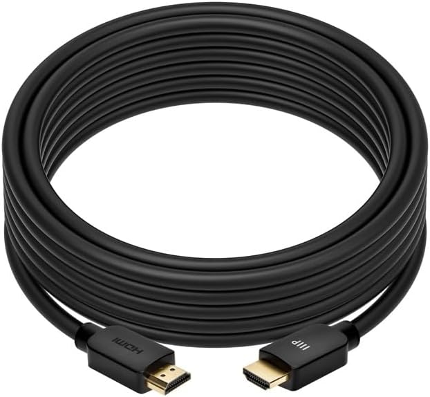 Monoprice 8K Certified Ultra High Speed HDMI Cable - 8K60Hz 4K120Hz 48Gbps HDR VRR VW-1 Rated 20ft Black
