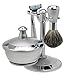 Produktbild Aurawerk Silver Shaver Rasier-Set mit Schale. silber, Rasierer für Mach 3 Klinge, Pinsel Rein Dachs