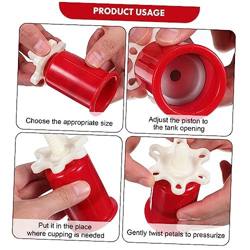 CALLARON set de 6 copas de terapia de ventosas de plástico para masaje corporal y facial para reducción de celulitis miniatura 6