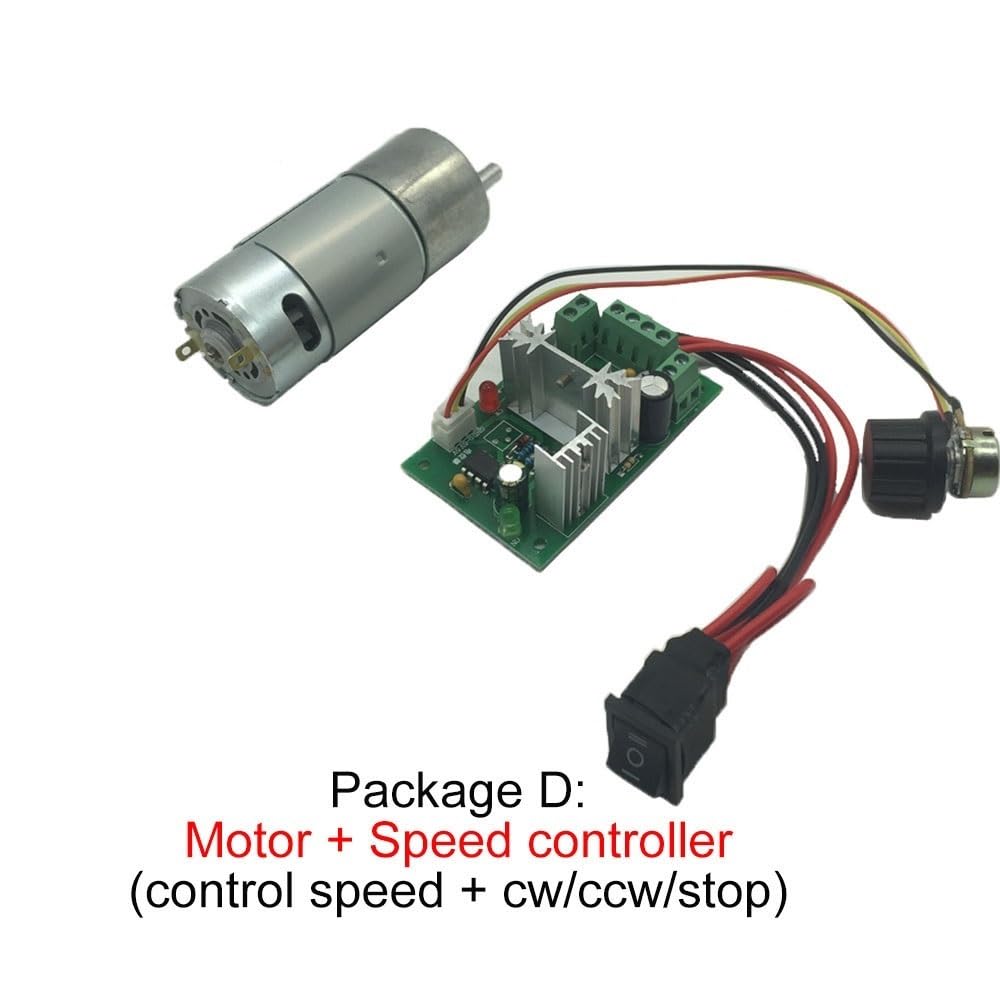Wentylator silnika JGB37-550 Mini silnik wsteczny 12 V DC Elektroniczny reduktor o wysokim momencie obrotowym Przekładnia 12 V 18–2300 obr./min Wentylator chłodnicy(Package R,1450RPM_12V)