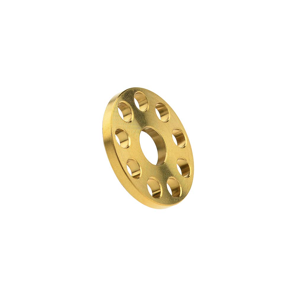 Zkenshan-Flache Unterlegscheiben 10 stücke Ti M6 M8 M10 Titanbohrmaschine Spacer Waschmaschine 9 Löcher Unterlegscheiben, Gute Verschleißfestigkeit (Color : Rainbow, Inner Diameter : M10)