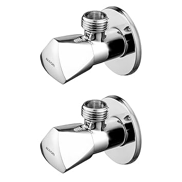 ALTON OVL8025 Brass Angle Valve With Wall Flange, Chrome (2-Piece Set)