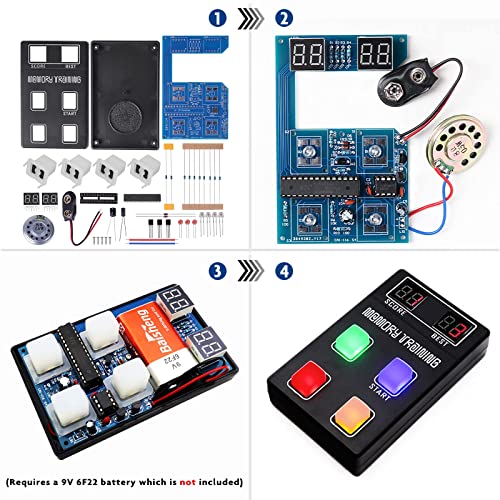 Electronic Memory Game Soldering Kits, Pemenol Handheld Game Console Electronic Kits, Fun Electronic Production Kit #TOP2