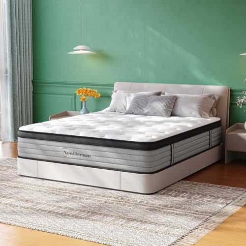 Full Size Mattress, 10 Inch Full Mattress in a Box, Hybrid Matress with Memory Foam & Individual Pocket Springs, Edge Support, Motion Isolation, Medium Firm Feel, Pressure Relief