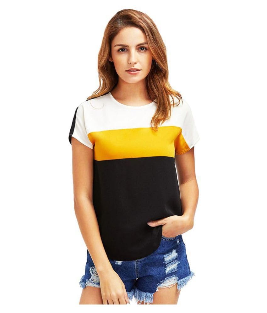 GenericWomen's Regular Half Sleeve Cotton Girls top