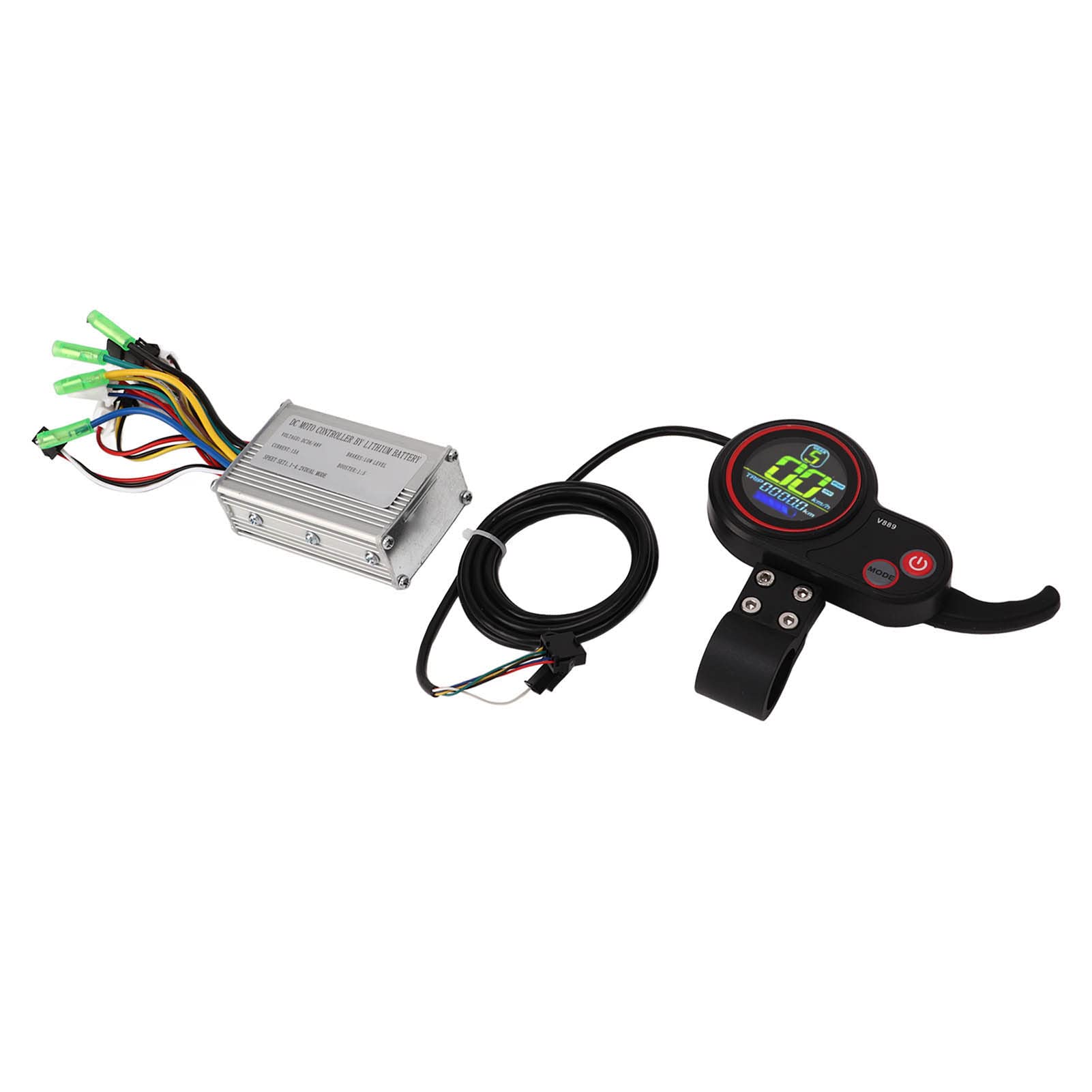 Bezszczotkowy kontroler Wangcmcol, do rowerów elektrycznych, do skuterów, moc 36 V 48 V 15 A, zestaw wyświetlacza LCD, kierownica 22,2 mm, wysoka kompatybilność, wydajna