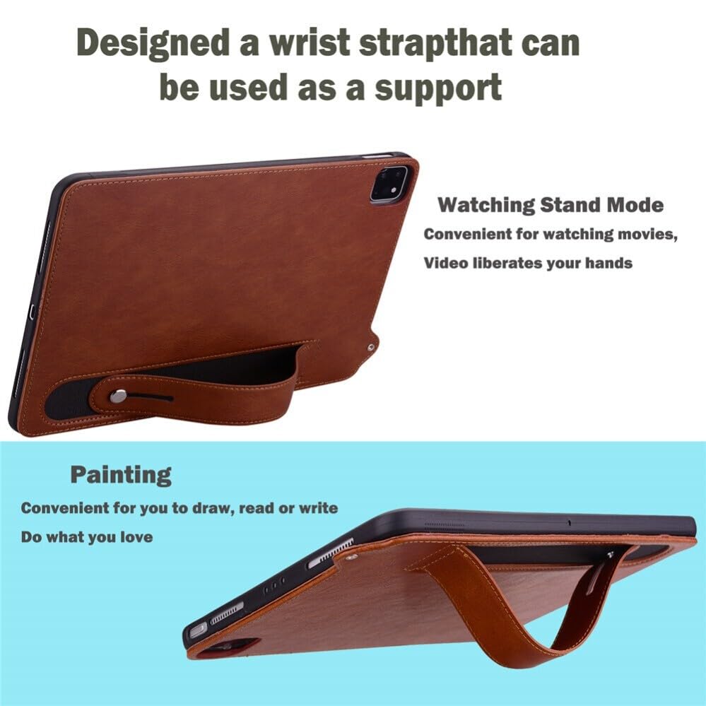 Schutzhülle kompatibel mit Kindle Colorsoft Signature Edition (1. Generation) 2024 (Couleur : Rot), Leder-Klapphülle mit Riemen, Silikonhülle