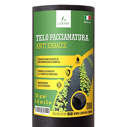 Telo Pacciamatura Blinky Nero | Rotolo 100x50 Cm, Polipropilene UV, Peso 110 G/m², Antifacche Erbacce