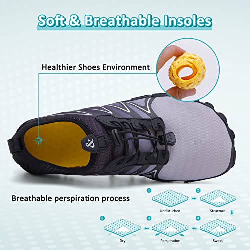 Image of ziitop Water Shoes for Men Women Beach Barefoot Swim Rock Climbing Pool Shoes Socks, Anti-Slip Breathable Quick Dry Lightweight Slip-on, Outdoor Sport Hiking Walking Boating Fishing Diving Surfing