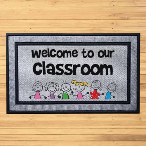 ���փ}�b�g �������̋����ւ悤���� �����p �V�w���M�t�g 50×80cm doormat Welcome To Our Classroom For Classroom Back To School Gift