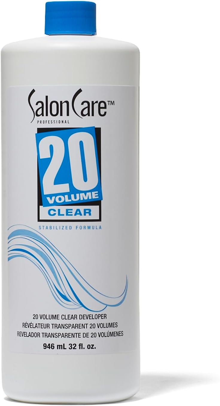 Salon Care 20 Volume Clear Developer, Superior Gray Coverage, Stabilized Formula for Consistent, Predictable Results, 32 Ounce