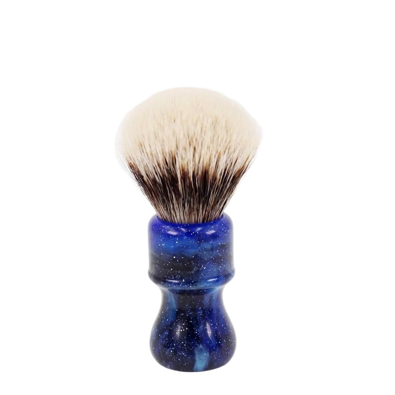 Pennelli da barba uomo con manico in pelo di tasso a due bande, 24 mm, colore Mysterious Space