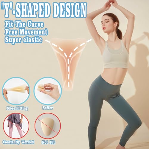 Image of Cameltoe Concealer Cover Seamless Reusable Silicone Hider Insert No Sticky Layer Anti Camel Toe Cover Silicone Underwear Guard for Leggings and Swimwear, Seamless & Invisible (4 Pack)