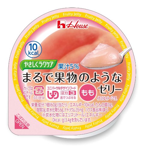 やさしくラクケア 果物のようなゼリーもも 60g×12個