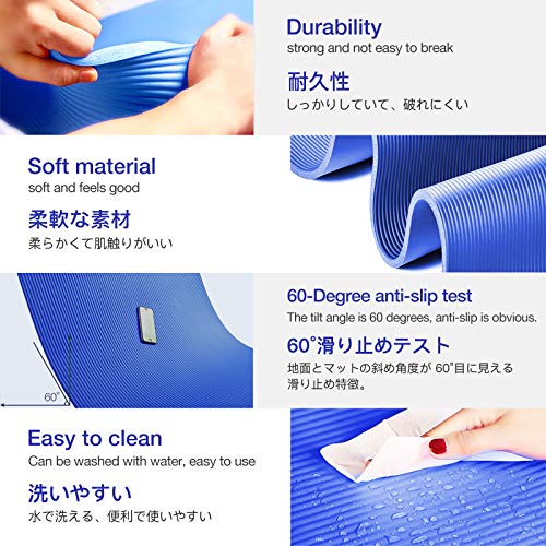image for Gruper Thick Yoga Mat Non Slip, Large Size 72