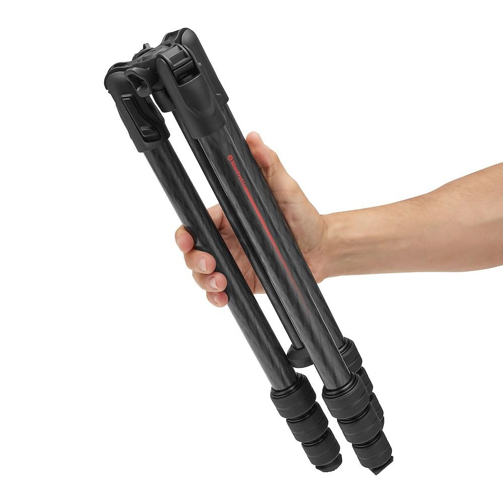 Manfrotto Befree GT Pro, Trípode Profesional de Viaje, Trípode de Fibra Carbono para Cámara y Vídeo, Twist Lock, Portátil, para DSLR, Sin Espejo, Accesorios Cámara, Rótulas de Foto y Vídeo
