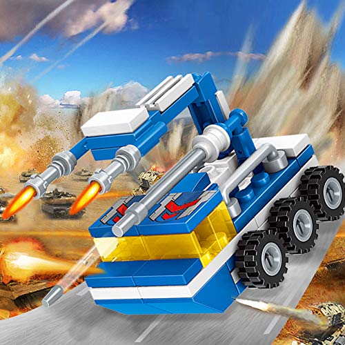 fiouni Robot Stem Toy 6 en 1 Building Bricks Toys Kit de construcción (Juego de Engranajes entrelazados)