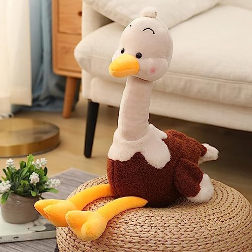 抱き枕 ダチョウ ぬいぐるみ ふわふわ 動物 55cm 可愛い おもちゃ おもしろい 癒し系 知育玩具 安眠グッズ コーヒー 自分へのご褒美 萌え やわらかい ストレス解消 暇つぶし 置物 店飾り 誕生日 プレゼント お祝い