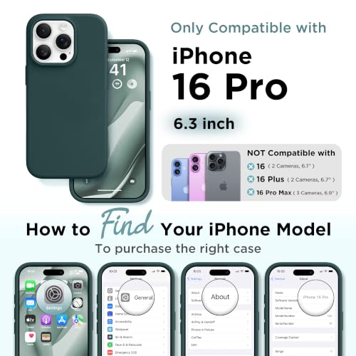 Image of GolbinBox Magnetic for iPhone 16 Pro Case, Silicone Cover, Olive Green