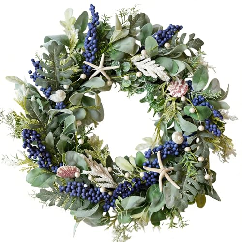vivimemo 22 Inch Nautical Artificial Wreath with...