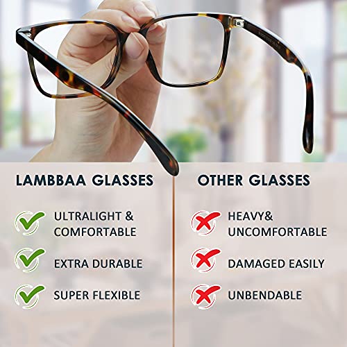 Image of Blue Light Blocking Glasses 3 Pack Square Frame Computer Gaming Reading Glasses Men Women Anti Eyestrain