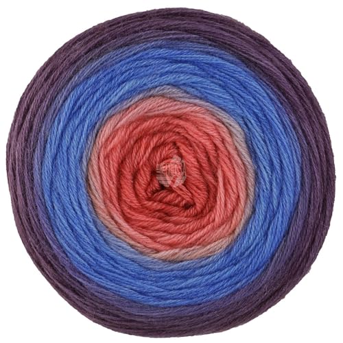 LANA GROSSA Merino Lace Aquarell | Extrafeine Merinowolle in Lace-Garnstärke im Farbverlauf bedruckt | Handstrickgarn aus 100% Schurwolle (Merino) | 100g Wolle zum Stricken & Häkeln | 800m Garn FB17