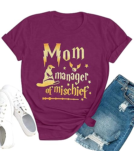 Women Funny Mom T Shirt Manager Shirt Mom Life Tee Fantastic Mama Shirt Magic Mom Shirt Mothers Day Tee Tops