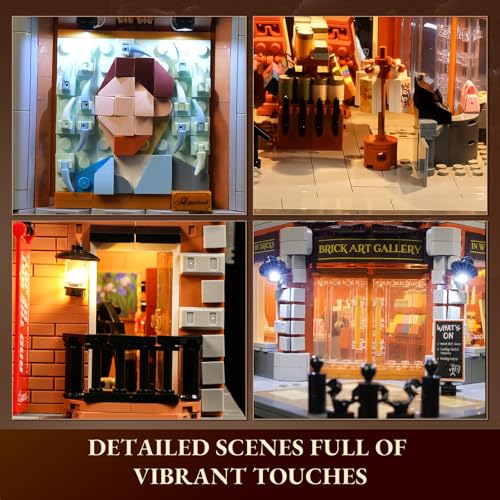 Image of Lumibricks Art Gallery Lighting Building Set, 3400 Pcs Modular Building