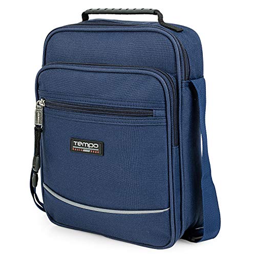 TEMPO - Bandoleras Hombre - Bolso Hombre - Bolsos Hombre de Material Poliester - Bolso Hombre Bandolera Ajustable - Bolso Mano Hombre Ideal para Uso Diario 801038, Color Marino Cover