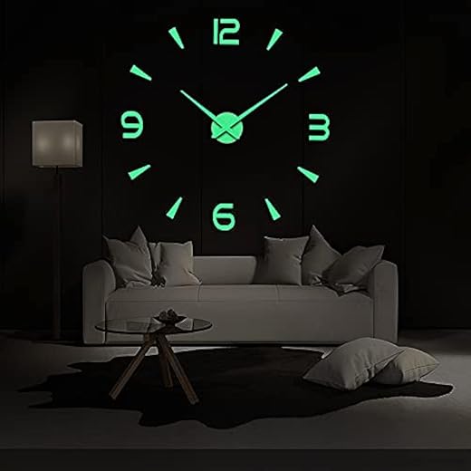 FASHION in THE CITY 3 D DIY Wall Clock Creative Design Mirror Surface Wall Decorative Sticker Watches FASHION in THE CITY 3D DIY Wall Clock Creative Design Mirror Surface Wall Decorative Sticker Watches (Luminous)