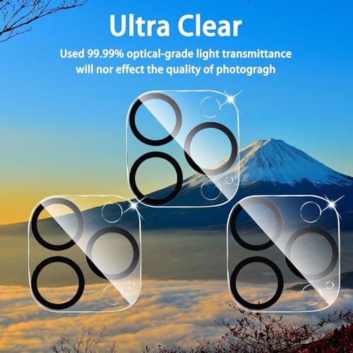 Image of Xmon Back Camera Lens Protector for iPhone 16 Pro (1 Pack) Premium Camera Glass Protector Guard, Anti-Scratch, Ultra-Clear, Easy Installation
