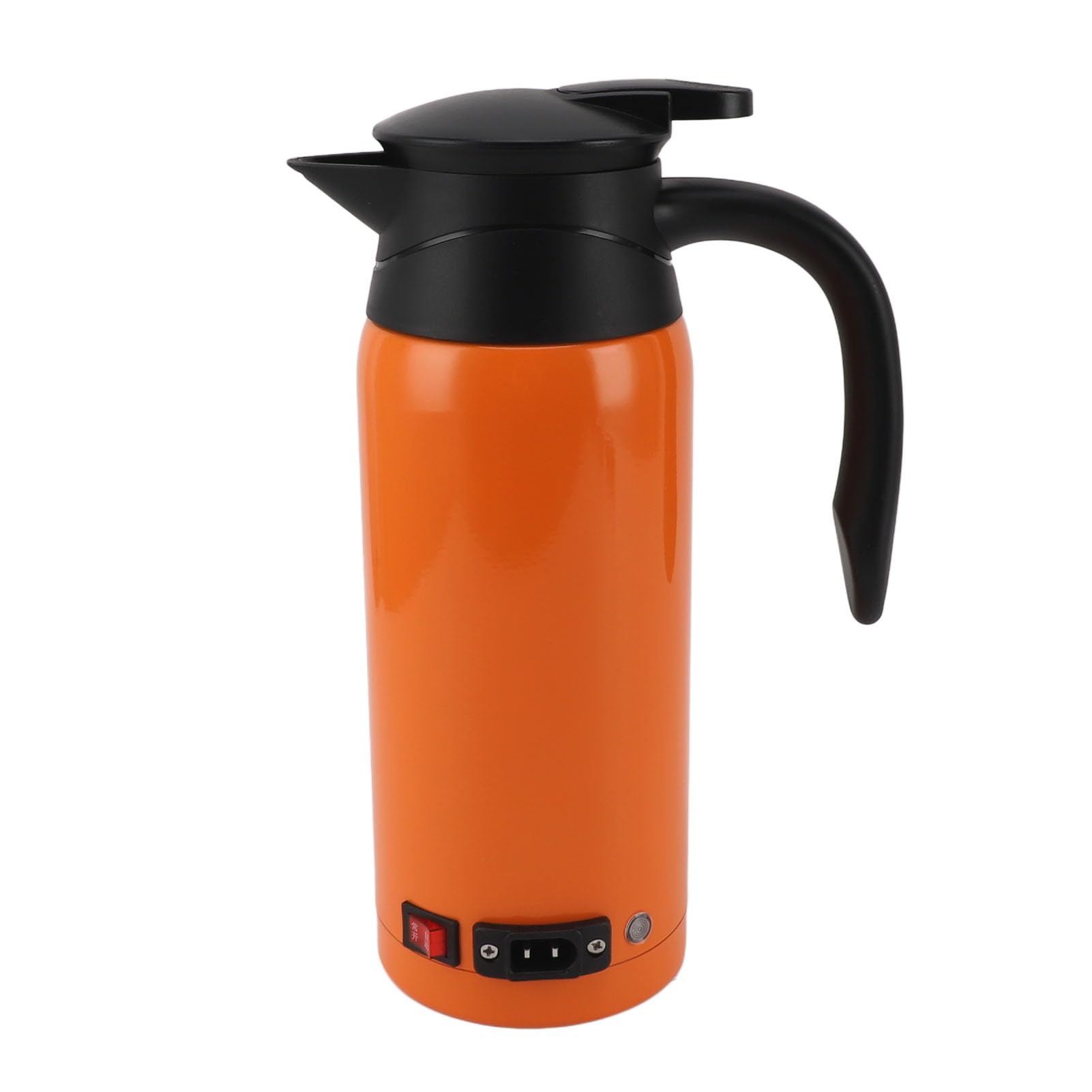 RiToEasysports Hervidor de Agua Eléctrico para Coche, Calentador de Agua de Acero Inoxidable de Ebullición Rápida de 800ml de Doble Voltaje para Negocios de Camiones y Automóviles