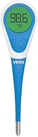 Vicks Termômetro digital ComfortFlex – Leituras precisas e codificadas por cores em 8 segundos – Termômetro digital para uso oral, retal ou embaixo do braço