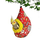Nids d'Oiseaux - Maison Douillette De Nuit Pour Perruche | Nid en Peluche pour Oiseaux,convient à la Maison, au Lit d'Hiver, à l'Inséparable, Calopsitte, Conure, Canari, Chardonneret