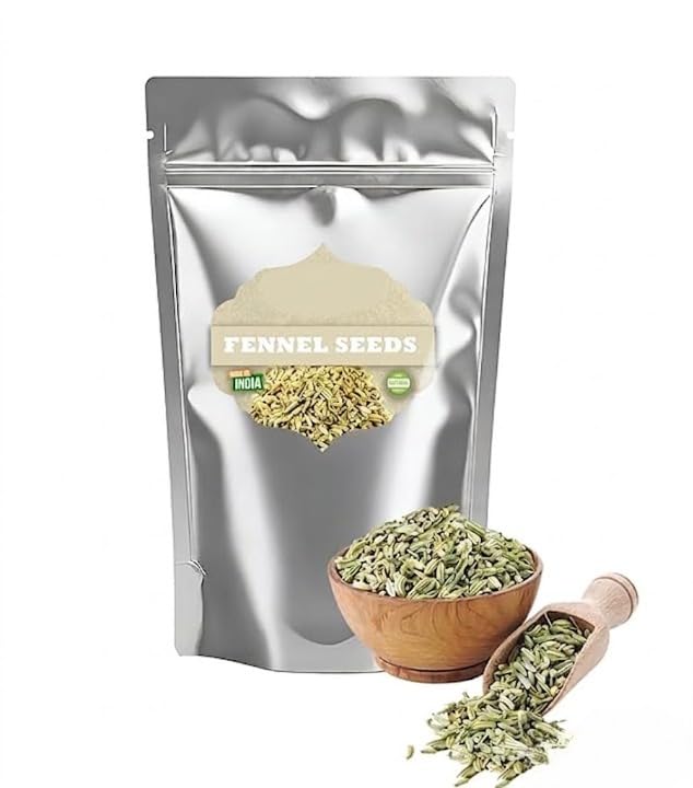 Fennel Seeds (Saunf) | No Artificial Colours and Preservatives | Whole Indian Spices with Authentic taste & Strong Aroma (50gm)