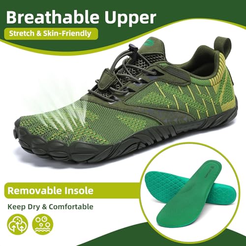 Image of SAGUARO Womens Mens Barefoot Shoes Minimalist Trail Runner Wide Toe Box Zero Drop Outdoor Cross Training Shoe