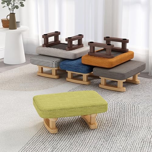 Taburete pequeño de lino para solucionar la falta de asiento 6