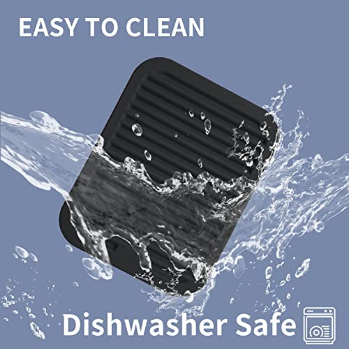 Walfos Trivets For Hot Dishes, Multi-Purpose Silicone Trivet, Heat Resistant Pot Holders For Kitchen, Non-Slip Hot Pads For Hot Pots And Pans, Quartz Countertops, 4 Pack, Black #TOP7