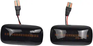 カーインジケーター Compatible With For Serena For C24 MK2 1999-2005 For Stagea For WC34 For M35 1996-2007 ダイナミックターンシグナルサイドマーカーライト(Black)