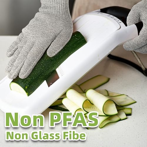 Image of Schwer 10 Pairs SlicePro A9 Cut Resistant Gloves, Food Grade, PR1501-G, L | Non PFAS, No Glass Fiber, for Kitchen Food Prep, Mandolin Slicing, Meat Cutting, Oyster Shucking, Fish Fillet Processing