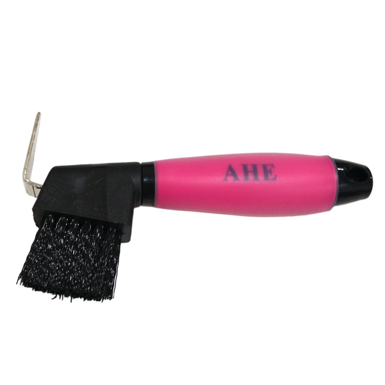 American Heritage Equine AHE Gel Handle Horse Hoof Pick Brush with 1" PP Bristles