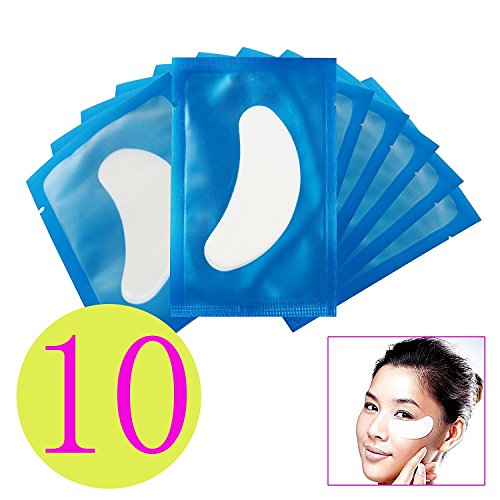 Baisidai 10 Pairs Under Eye Pads Patch Taps for DIY False Eyelash Lashe Extension Makeup (Style 1-10pcs)