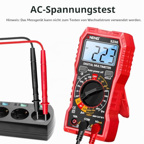 ANENG Multimeter,AC/DC-Spannungsprüfer,Batterietester,16-teiliges Set