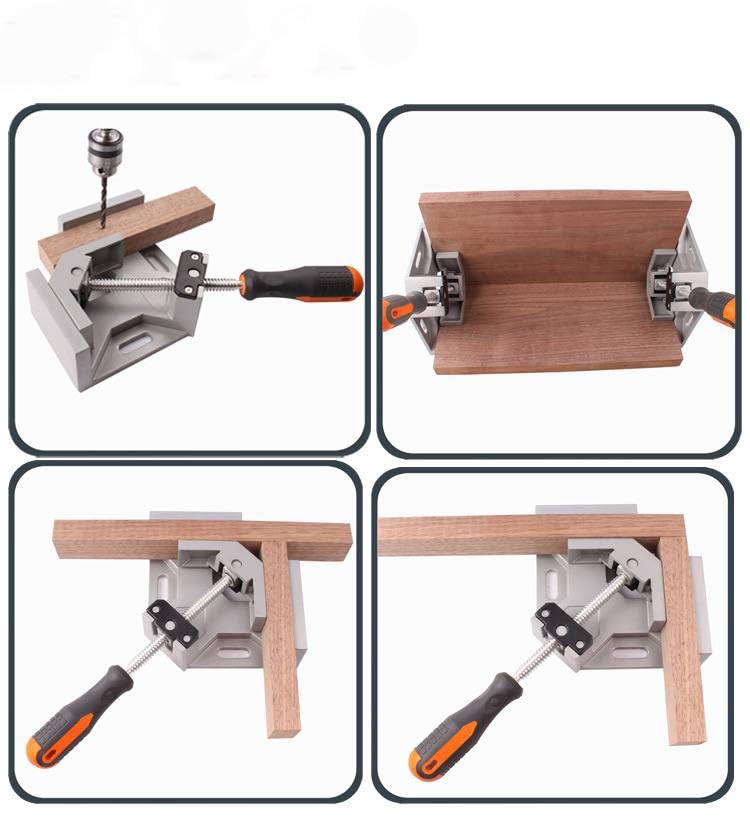 Flat Clamping Tool for Frame 90 Degree Corner Right Angle Mitre Carpentry Picture Frame Woodworking Holder Hand Tool