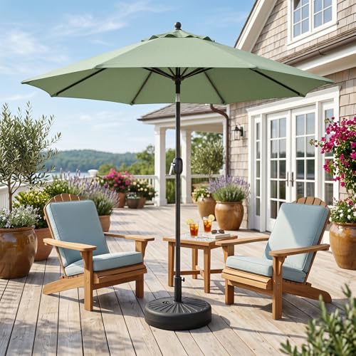 T&Jero Round Heavy Duty Plastic Patio Umbrella Base Stand Weight for Outdoor, 84 lb with Water and Sand Filled, Black by T&Jero - Used condition - Image 7