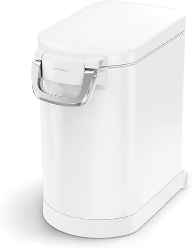 simplehuman Contenedor mediano de almacenamiento de alimentos para mascotas, 25 litros, 27 lb  12.2 kg, para alimentos para perros, gatos y aves,