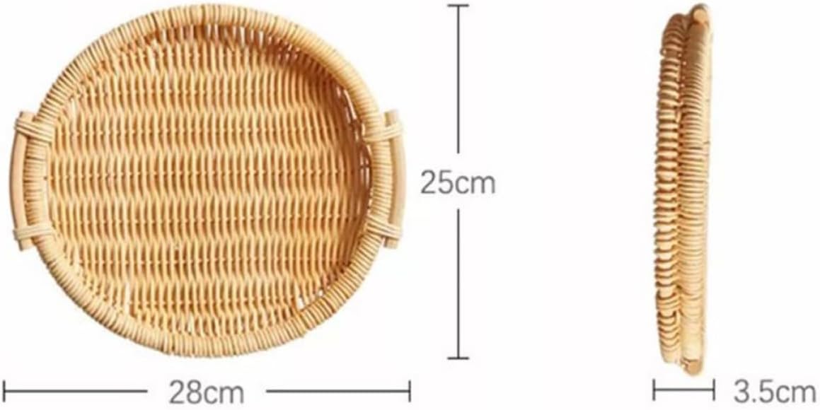 Rattan Bread Basket for Snacks and Dried Fruit Serving