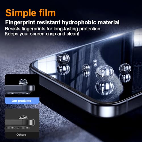 Image of OneFish Privacy Screen Protector for IPhone 16 Plus Anti-Spy Tempered Glass Dust-Free Bubble-Free Anti-Fingerprint 9H Scratch Protection & Hassle-Free Installation Frame [2-Pack]