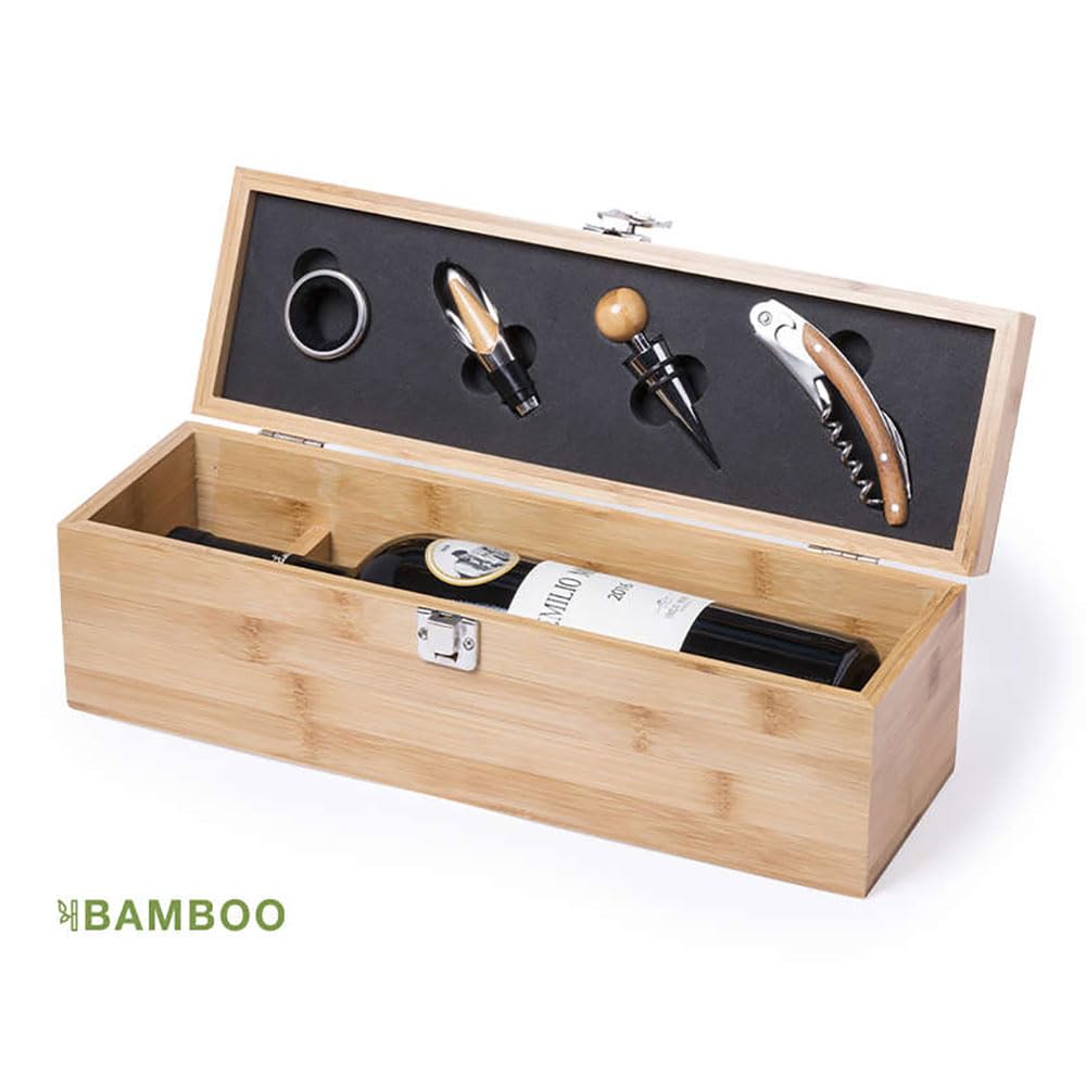 Cadeau personnalisé : boîte « sommelier » objet personnalisable avec tous les accessoires nécessaires pour déguster un bon vin pour le meilleur...